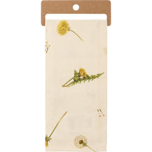 Load image into Gallery viewer, Well That&#39;s Just Dandy Punny Dandelion Dish Cloth Towel | Cotton Linen Novelty Tea Towel | Cute Kitchen Hand Towel | 18&quot; x 28&quot;