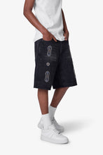 Load image into Gallery viewer, Western Jewel Denim Shorts - Washed Black