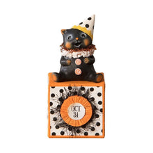 Load image into Gallery viewer, Party Hat Kitty on Block by Bethany Lowe Designs