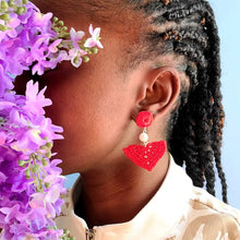 Load image into Gallery viewer, White Howlite Dangle Earrings