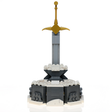 Load image into Gallery viewer, Custom Sword in the Stone MOC made using LEGO elements