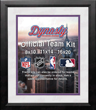 Load image into Gallery viewer, MLB Baseball Photo Picture Frame Kit - Colorado Rockies (White Matting, Purple Trim)