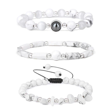 White Turquoise Calm & Sleep Bracelet Pack