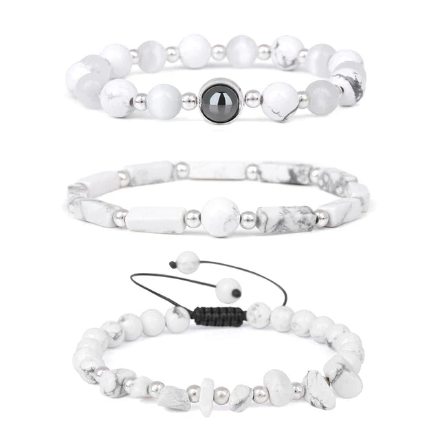 White Turquoise Calm & Sleep Bracelet Pack