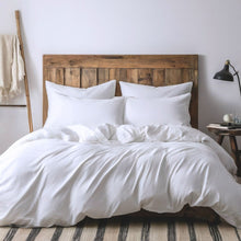 Load image into Gallery viewer, Tache Easy Care Cloud White Duvet Cover Bedding Set (505-CW-DS)