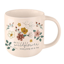 Load image into Gallery viewer, Wild &amp; Free Stoneware Mug in Pale Peach | Coffee Tea Cup | 18oz