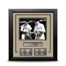 Load image into Gallery viewer, Ted Williams and Babe Ruth 8" x 10" Framed Baseball Legends Photo with Engraved Autographs