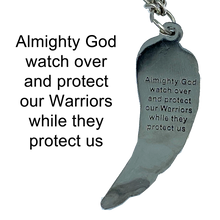 Load image into Gallery viewer, BB-005 Thin Blue Line Eagle's Wing Police Officer's Prayer pendant charm necklace