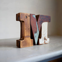 Load image into Gallery viewer, Reclaimed Wooden Letters