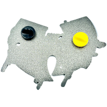 Load image into Gallery viewer, EL2-009 Wu-Tang Hornet Killer Bee Murder Hornet Wasp Inspired Honey Comb large 3 inch pin with dual posts