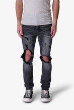 Load image into Gallery viewer, X738 Chewed Up Denim - Washed Black