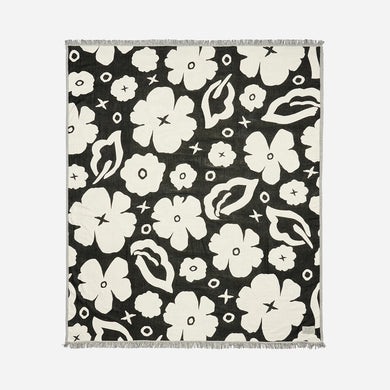XOXO Driftweave Beach Blanket - Black | Coco Ho x Slowtide