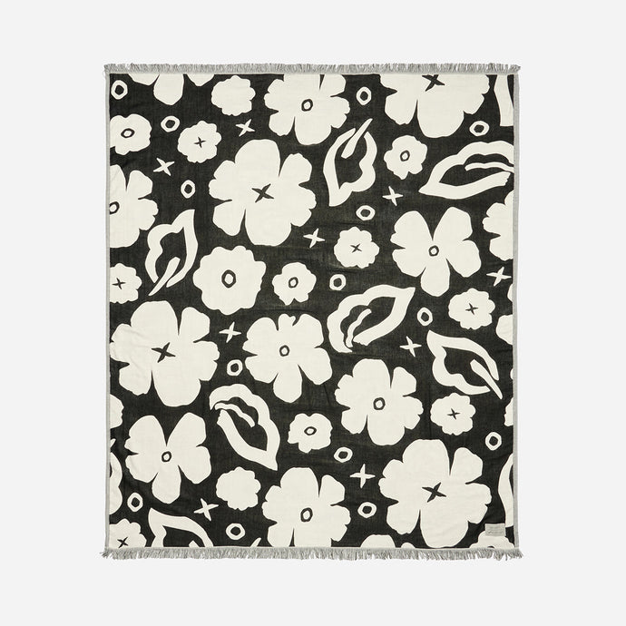 XOXO Driftweave Beach Blanket - Black | Coco Ho x Slowtide