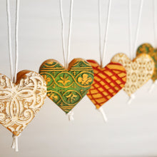 Load image into Gallery viewer, Engraved Heart Ornaments
