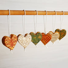 Load image into Gallery viewer, Engraved Heart Ornaments