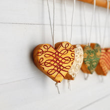 Load image into Gallery viewer, Engraved Heart Ornaments