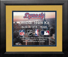 Load image into Gallery viewer, NHL Hockey Photo Picture Frame Kit - Nashville Predators (Yellow Matting, Navy Trim)