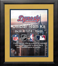 Load image into Gallery viewer, NHL Hockey Photo Picture Frame Kit - Nashville Predators (Yellow Matting, Navy Trim)