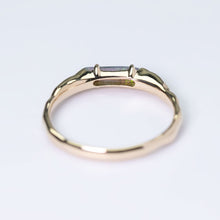 Load image into Gallery viewer, 14K Yellow Gold Band with Black Opal Engagement Ring