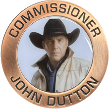 Load image into Gallery viewer, BL18-008 Montana Livestock Association Agent Challenge Coin Yellowstone Commissioner Dutton