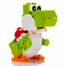 Load image into Gallery viewer, Friendly Green Dino made with LEGO parts