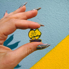 Load image into Gallery viewer, You Are My Main Squeeze Hugging Lemons Enamel Pin in Yellow
