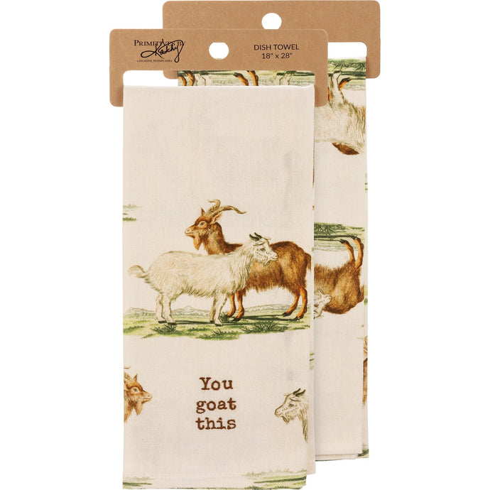 You Goat This Dish Cloth Towel | Cotten Linen Novelty Tea Towel | Cute Kitchen Hand Towel | 18