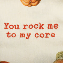 Load image into Gallery viewer, You Rock Me To My Core Apple Dish Cloth Towel | Cotten Linen Novelty Tea Towel | Embroidered Text | 18&quot; x 28&quot;