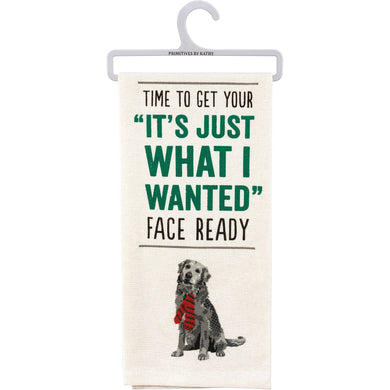 Your Just What I Wanted Face Dog Kitchen Towel | Hand Dish Cloth | 18