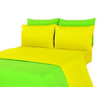 Load image into Gallery viewer, Tache Lemon Lime Bright Yellow &amp; Green Reversible Duvet Cover Set (DC36PC-YG)