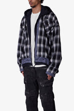 Load image into Gallery viewer, Zipped Up Flannel Jacket - Black