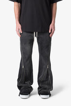 Load image into Gallery viewer, Zipper Flare Sweatpants - Vintage Black