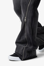 Load image into Gallery viewer, Zipper Flare Sweatpants - Vintage Black