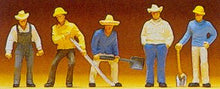 Load image into Gallery viewer, Preiser 10031 HO Scale Railroad Personnel -- Track Workers pkg(5)
