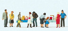 Load image into Gallery viewer, Preiser 10595 HO Scale Pedestrians -- Flea Market pkg(9)