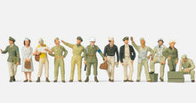 Load image into Gallery viewer, Preiser 16521 HO Scale Military - US WWII - Figures -- US Army Air Corps/Air Force - Standing pkg(12)