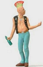 Load image into Gallery viewer, Preiser 28092 HO Scale Individual Figures, Pedestrians -- Punk Rocker w/Mohawk