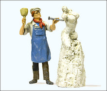 Load image into Gallery viewer, Preiser 44901 G Scale Working People -- Sculptor Working on Sculpture