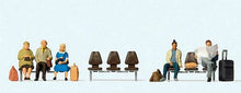 Load image into Gallery viewer, Preiser 10660 HO Scale Waiting Travelers #1 -- 5 Figures, 3 Seat Rows