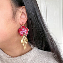 Load image into Gallery viewer, Flower of Luck Acrylic Earrings