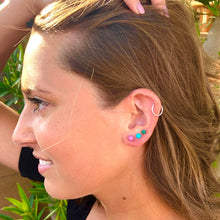 Load image into Gallery viewer, Lavender Chartreuse &amp; Gray Blue Tiny Stud Earrings Set