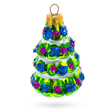 Load image into Gallery viewer, Snow-Covered Garland Tree Glass Christmas Ornament
