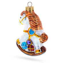 Load image into Gallery viewer, Vintage Style Rocking Horse Glass Christmas Ornament