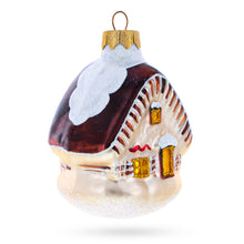 Load image into Gallery viewer, House with Snow-Covered Roof Glass Christmas Ornaments