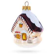 Load image into Gallery viewer, House with Snow-Covered Roof Glass Christmas Ornaments