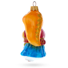 Load image into Gallery viewer, Fox in Folk Embroidered Costume Glass Christmas Ornament