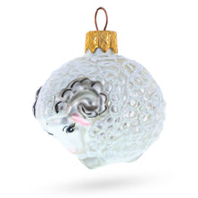 Load image into Gallery viewer, Woolly Ram with Curly Fleece Mini Glass Christmas Ornament