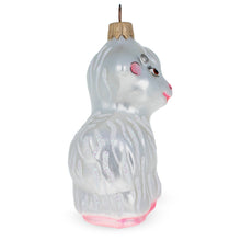 Load image into Gallery viewer, White Lamb and Sparkling Wool Glass Christmas Ornament