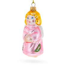 Load image into Gallery viewer, Vintage Style Angel in Pink Glass Christmas Ornament