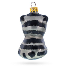 Load image into Gallery viewer, Striped Cat with Green Eyes Glass Christmas Ornament